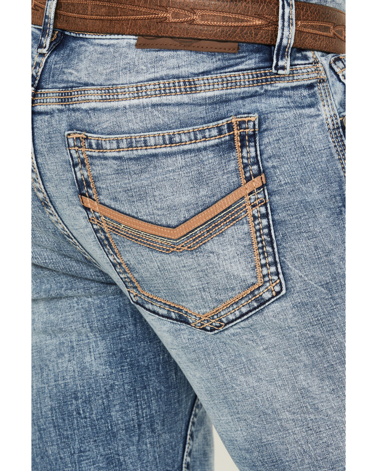 Men's Clover Leaf Wash Jackson Slim Straight Stretch Denim