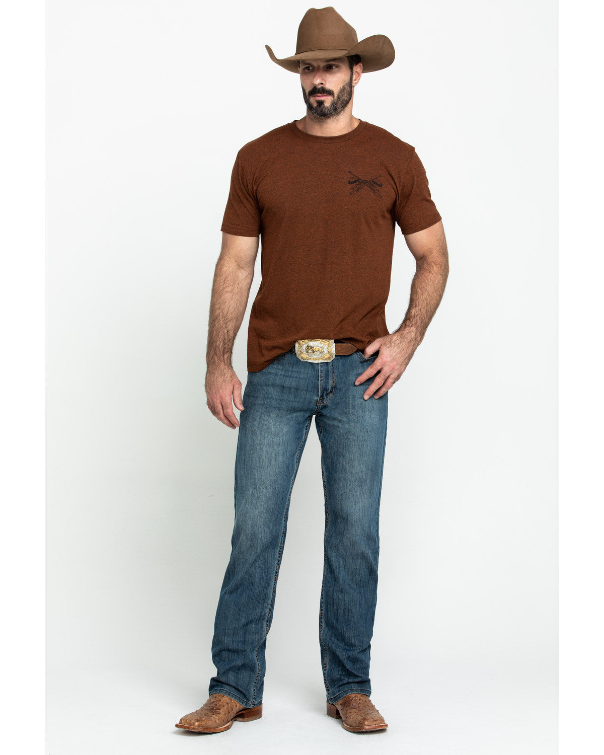 Men's Bozeman Wash Wyatt Slim Bootcut Stretch Denim Jeans