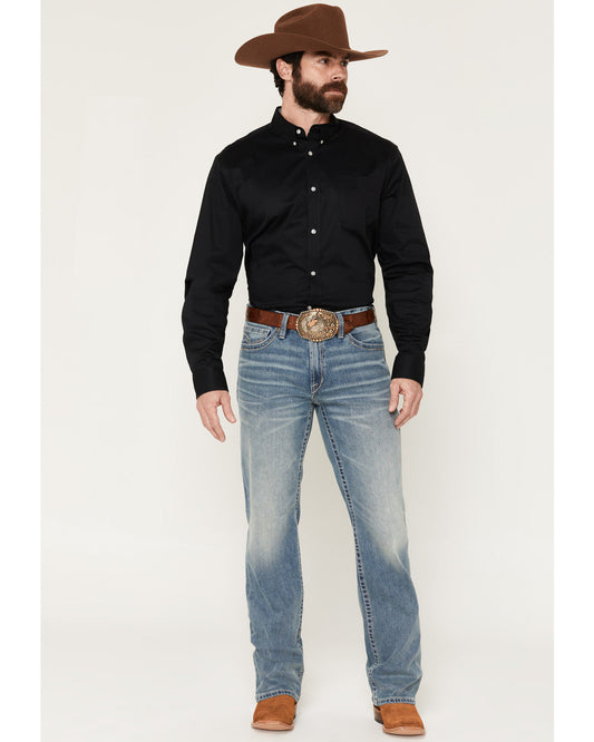 Men's Kansas Light Wash Wyatt Slim Bootcut Stretch Denim Je
