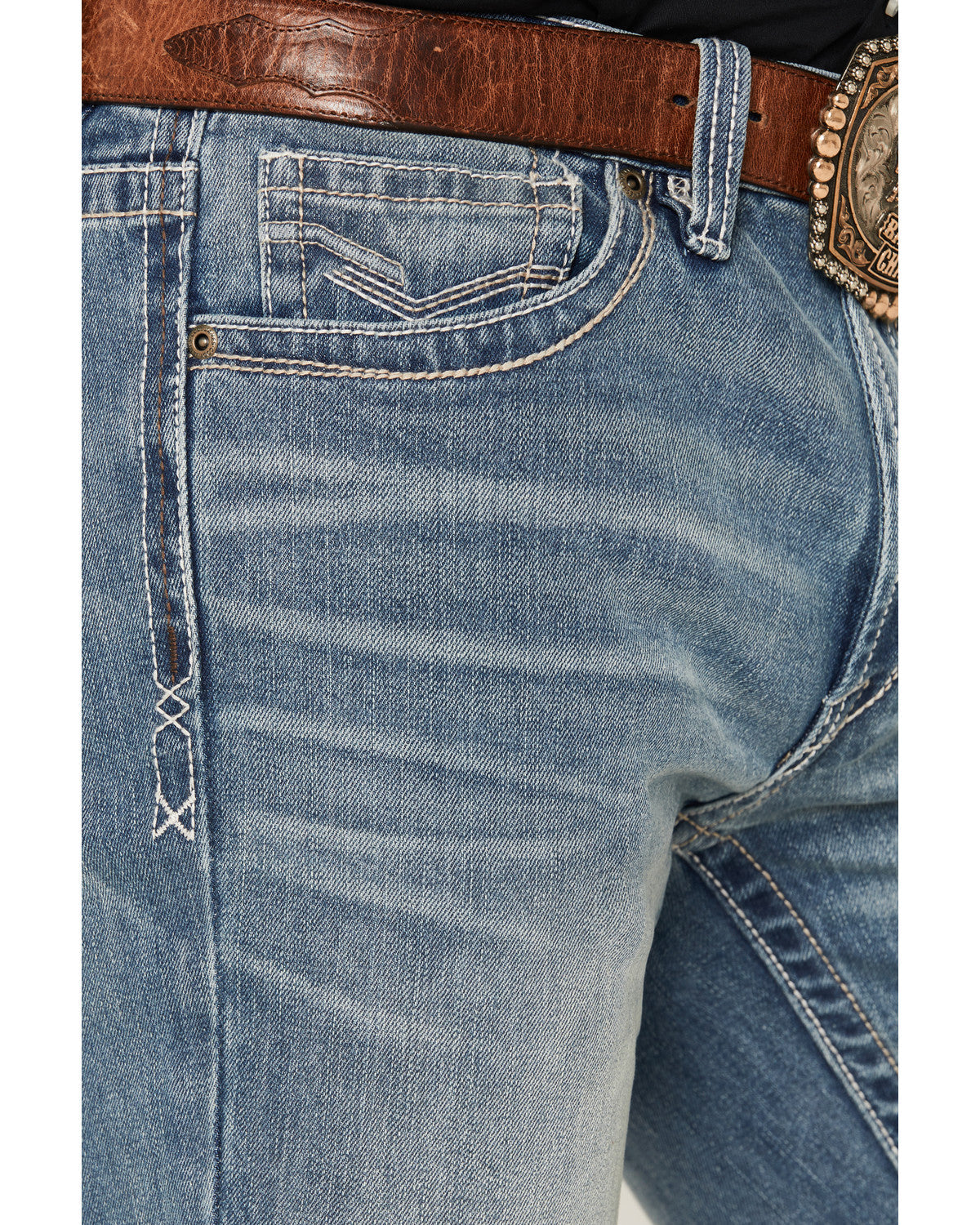 Men's Kansas Light Wash Wyatt Slim Bootcut Stretch Denim Je