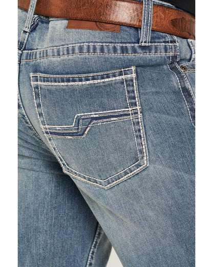 Men's Kansas Light Wash Wyatt Slim Bootcut Stretch Denim Je