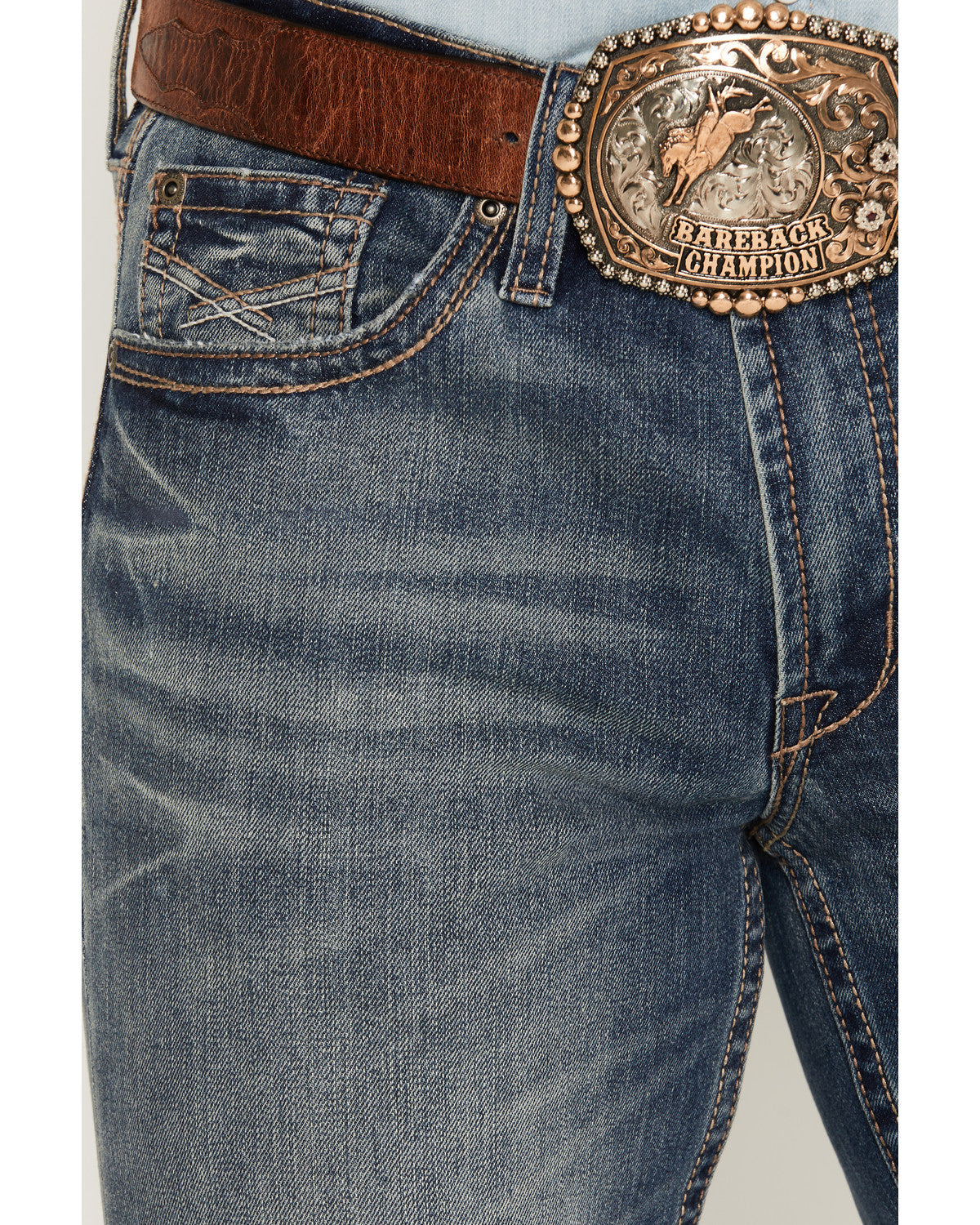 Men's Denver Wash Wyatt Slim Bootcut Stretch Denim Jeans