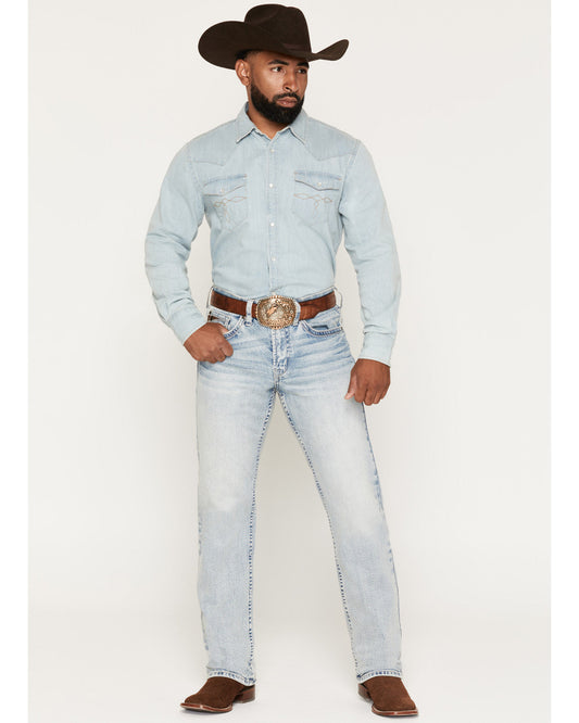 Men's Austin Wash Yukon Relaxed Straight Stretch Denim Jean