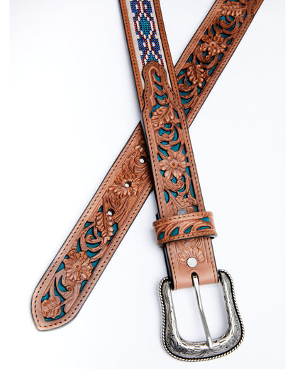 Men's Cross Stitch Western Belt