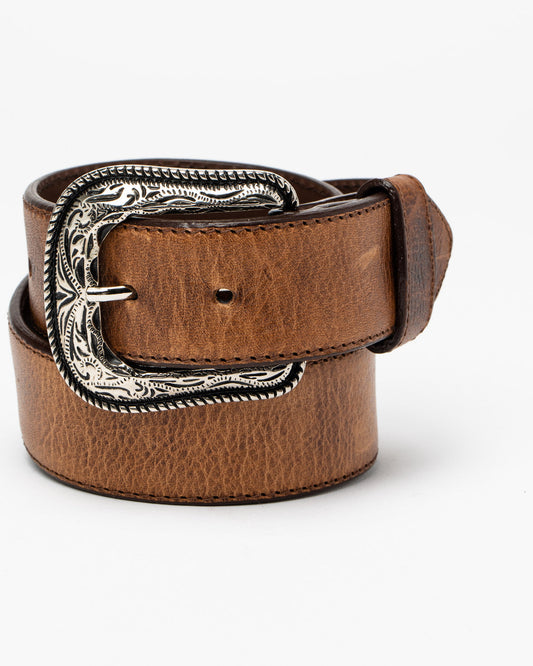 Men's Crazy Horse Burnished Leather Belt