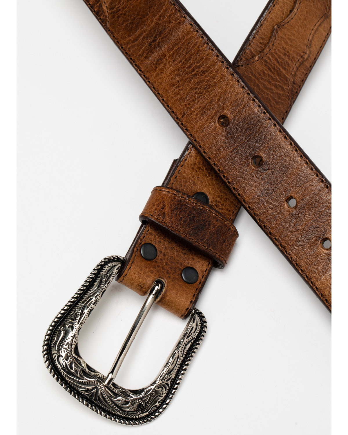 Men's Crazy Horse Burnished Leather Belt