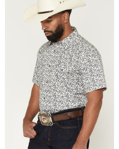 Men's Flynn Floral Print Short Sleeve Snap Western Shirt