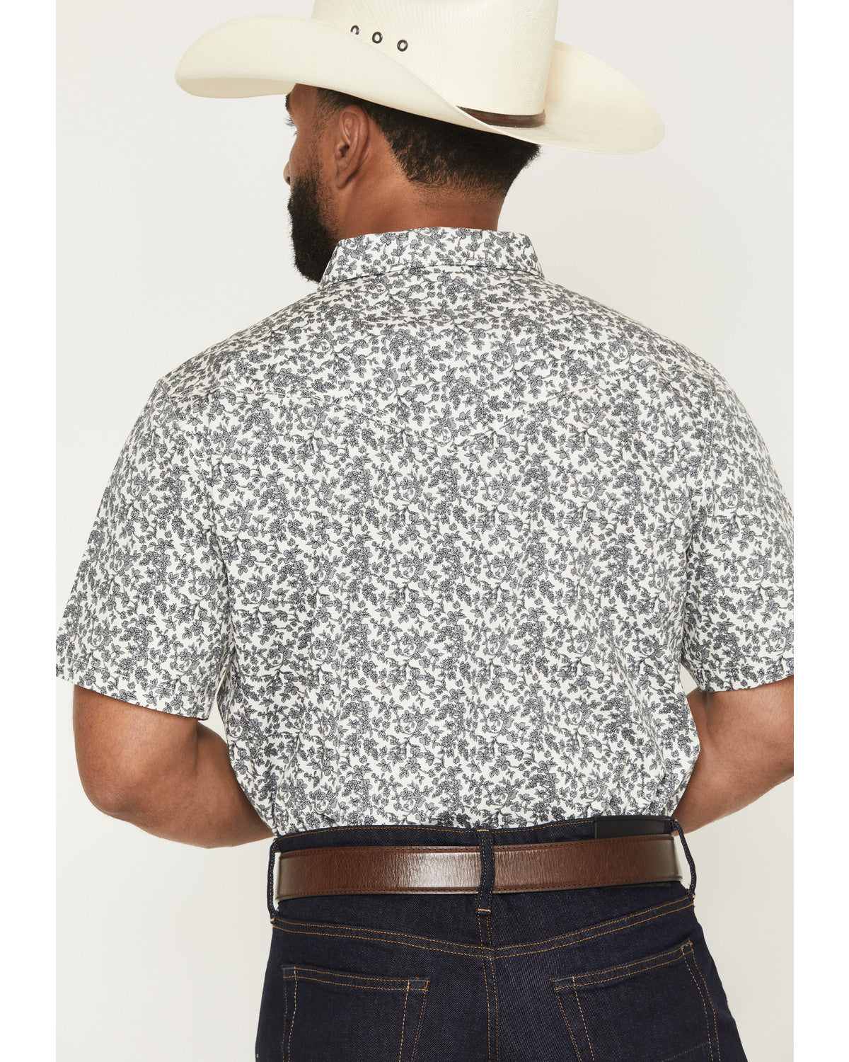 Men's Flynn Floral Print Short Sleeve Snap Western Shirt