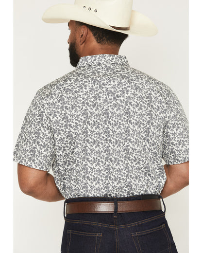 Men's Flynn Floral Print Short Sleeve Snap Western Shirt