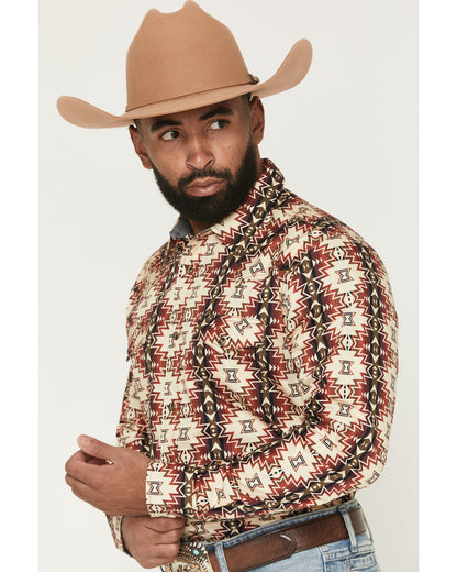 Men's Thatcher Southwestern Print Long Sleeve Snap Western