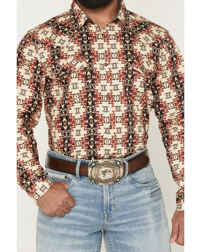Men's Thatcher Southwestern Print Long Sleeve Snap Western
