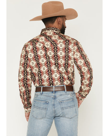 Men's Thatcher Southwestern Print Long Sleeve Snap Western