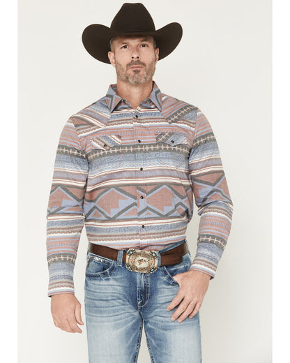Men's Mountain Ranger Southwestern Striped Long Sleeve Snap