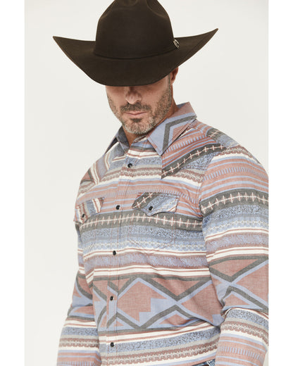 Men's Mountain Ranger Southwestern Striped Long Sleeve Snap