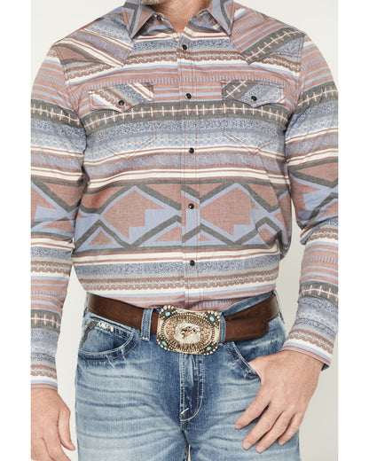 Men's Mountain Ranger Southwestern Striped Long Sleeve Snap