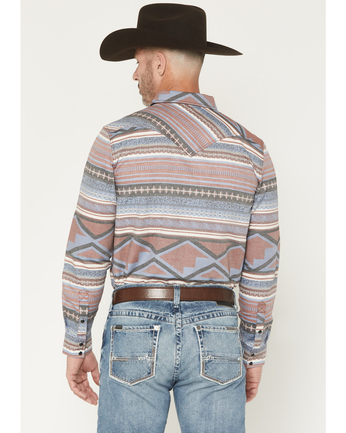 Men's Mountain Ranger Southwestern Striped Long Sleeve Snap