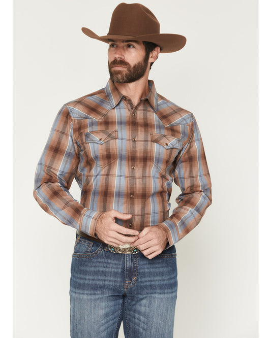 Men's Wiley Plaid Print Long Sleeve Plaid Print Long Sleeve