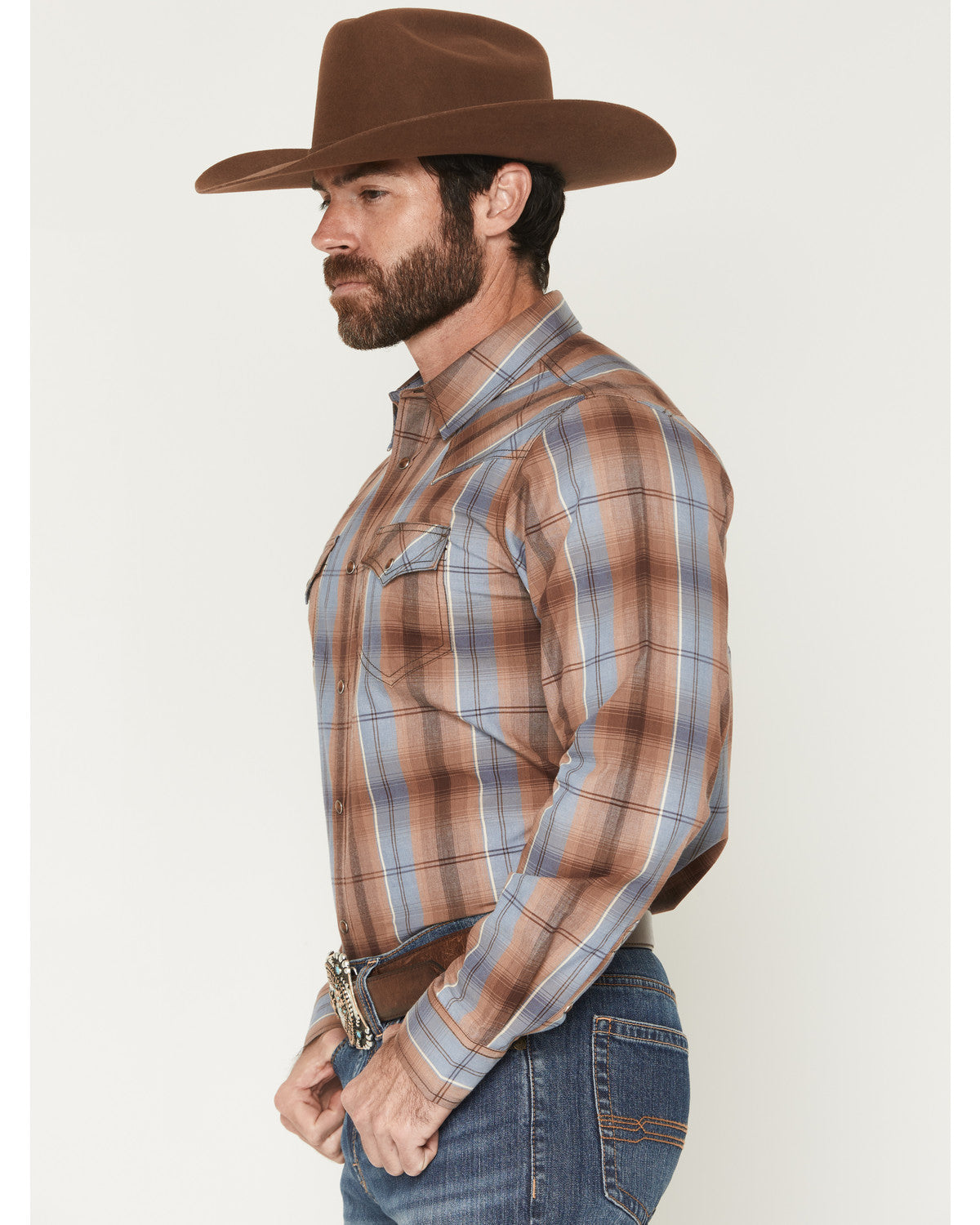 Men's Wiley Plaid Print Long Sleeve Plaid Print Long Sleeve