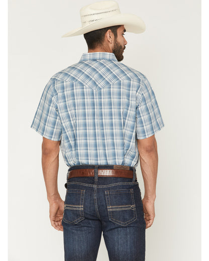 Men's Briggs Plaid Print Short Sleeve Snap Western Shirt