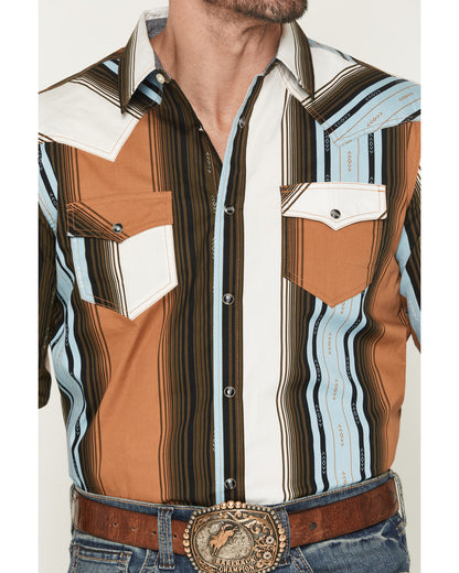 Men's Barrett Striped Long Sleeve Snap Western Shirt