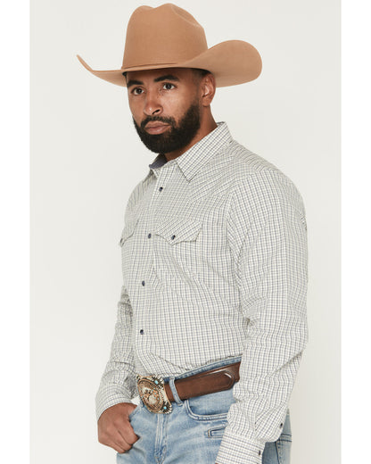 Men's Carson Plaid Print Long Sleeve Snap Western Shirt
