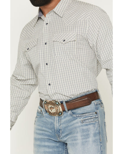 Men's Carson Plaid Print Long Sleeve Snap Western Shirt