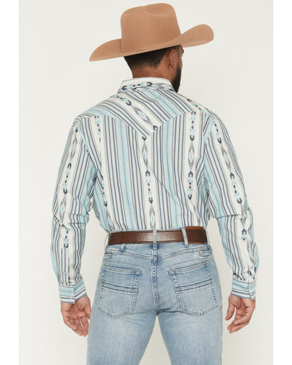 Men's Heath Southwestern Striped Long Sleeve Snap Stretch W