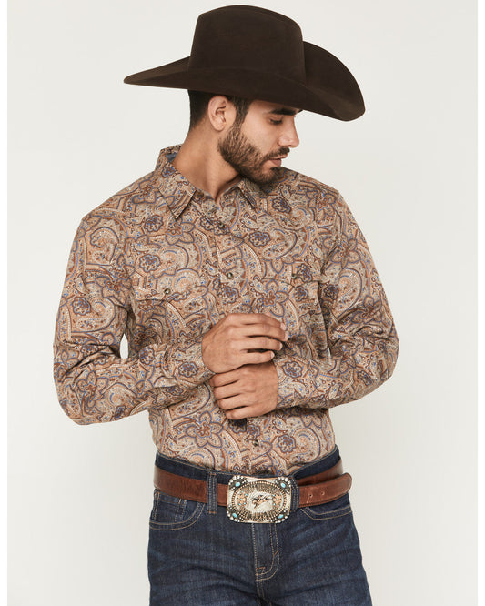 Men's Jensen Paisley Print Long Sleeve Snap Western Shirt