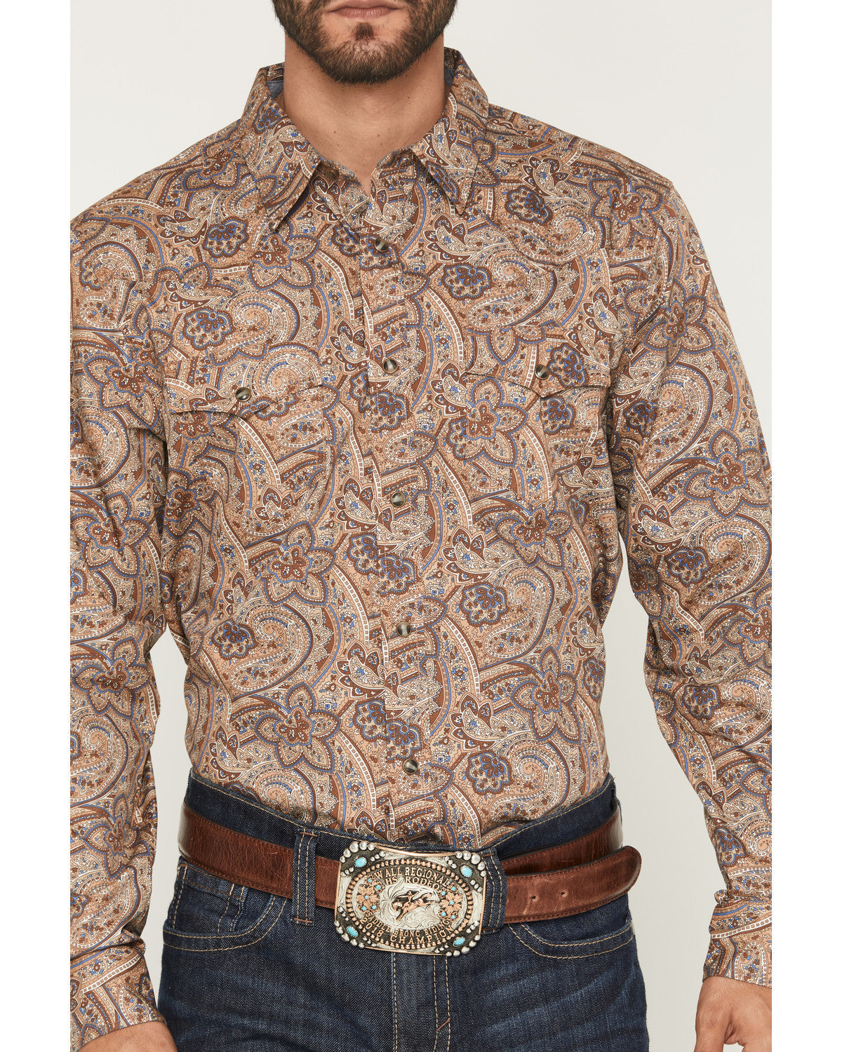 Men's Jensen Paisley Print Long Sleeve Snap Western Shirt
