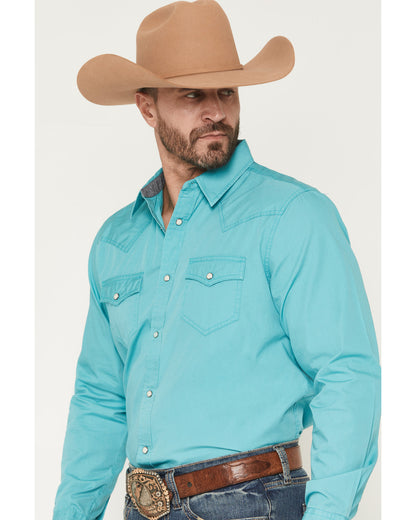 Men's Rock Solid Long Sleeve Snap Western Shirt