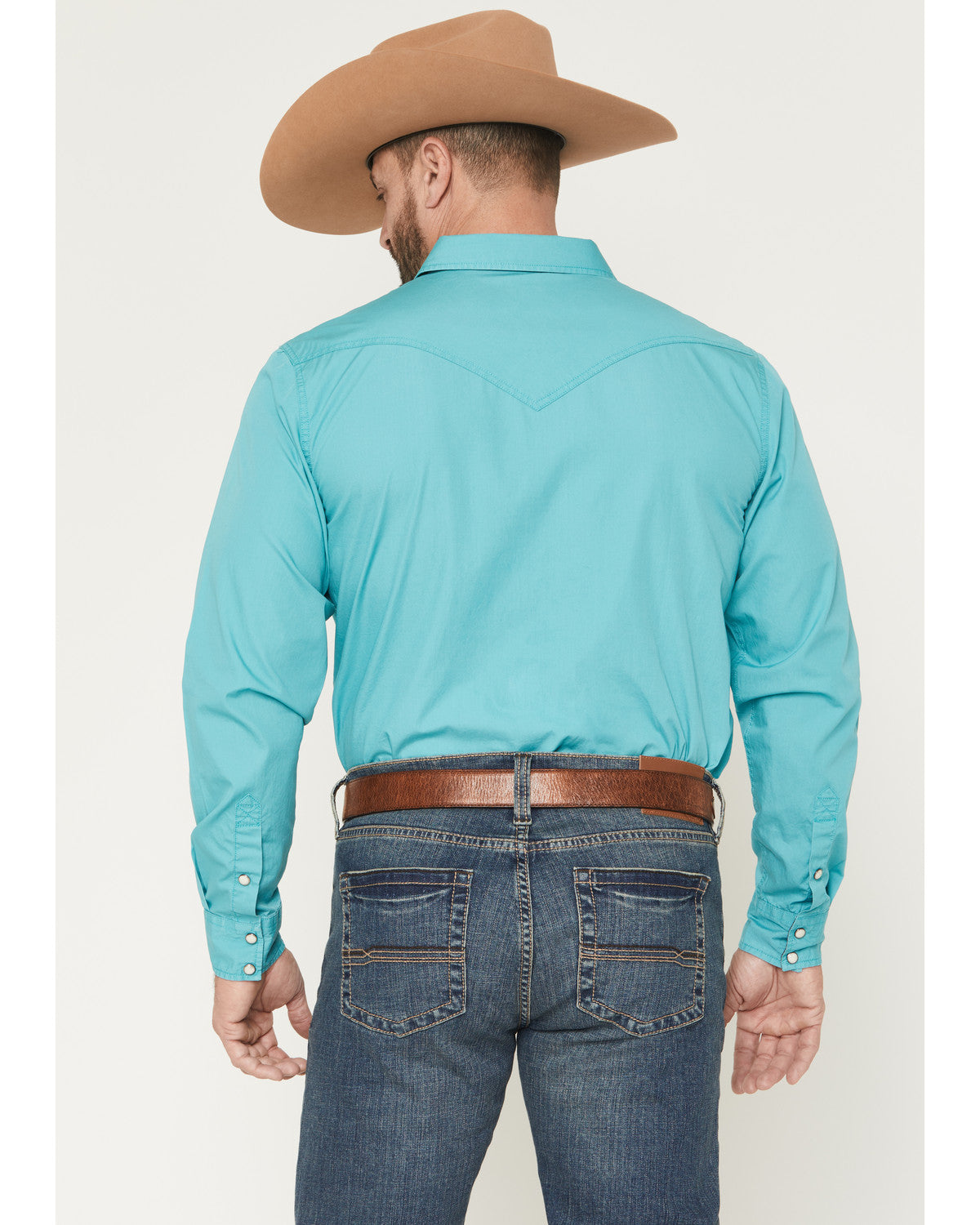 Men's Rock Solid Long Sleeve Snap Western Shirt