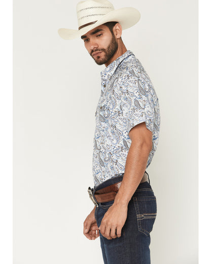 Men's Ryder Paisley Print Short Sleeve Snap Western Shirt