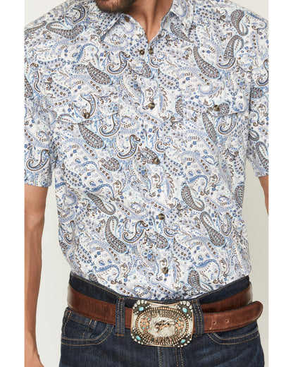 Men's Ryder Paisley Print Short Sleeve Snap Western Shirt