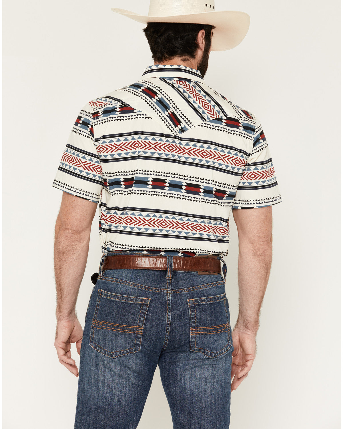 Indian Summer Southwestern Print Short Sleeve Snap Western