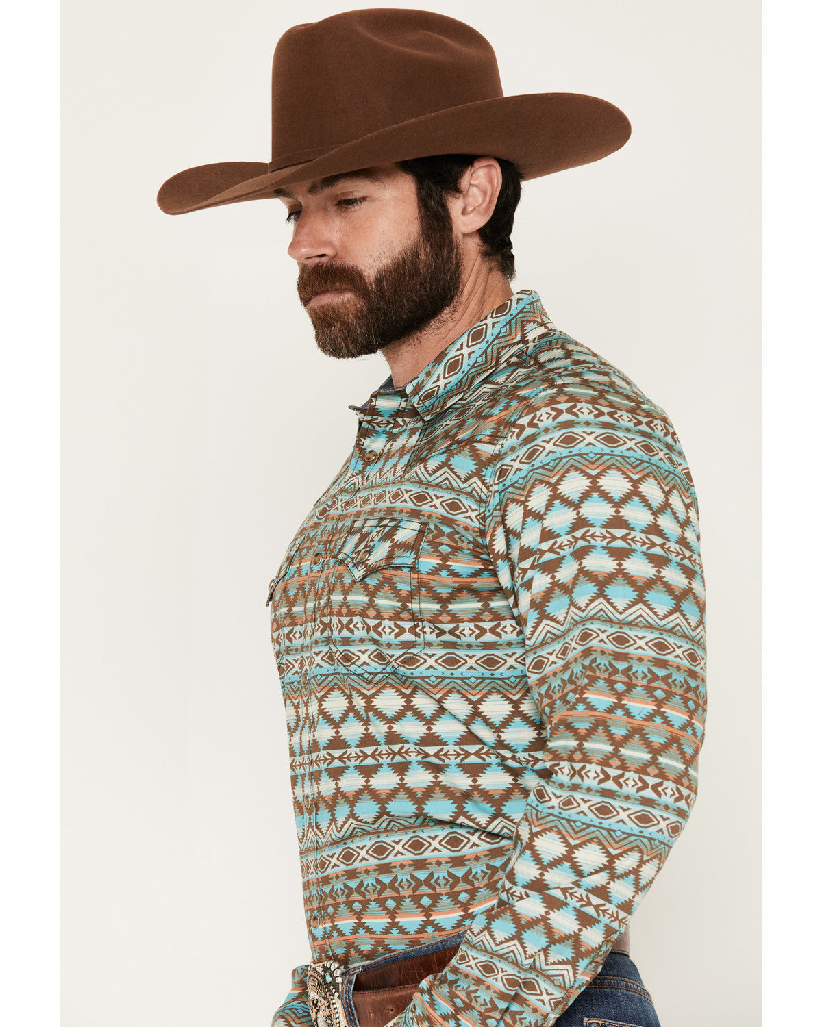 Men's Woodward Southwestern Long Sleeve Snap Western Shirt