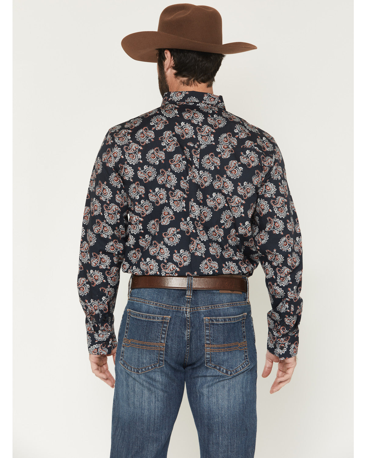 Men's Truett Paisley Print Long Sleeve Button-Down Western