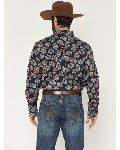 Men's Truett Paisley Print Long Sleeve Button-Down Western