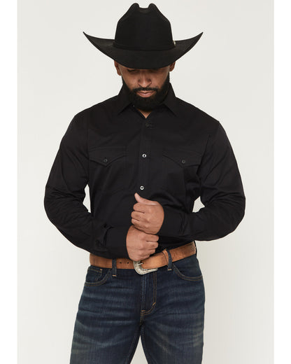 Black 1978® Men's Lawman Solid Long Sleeve Button-Down West