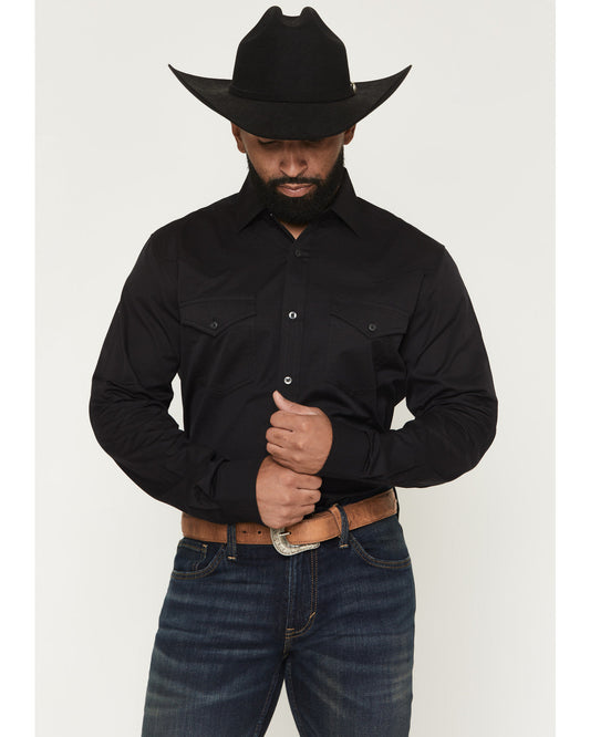 Black 1978® Men's Lawman Solid Long Sleeve Button-Down West
