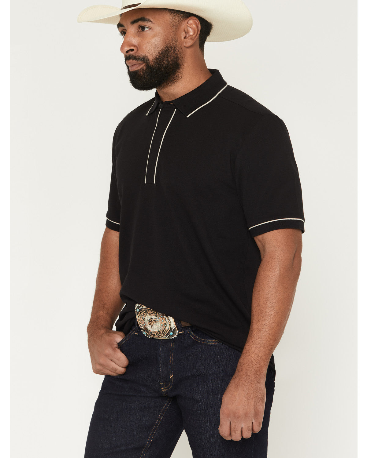 Black 1978® Men's Cooper Solid Short Sleeve Stretch Polo