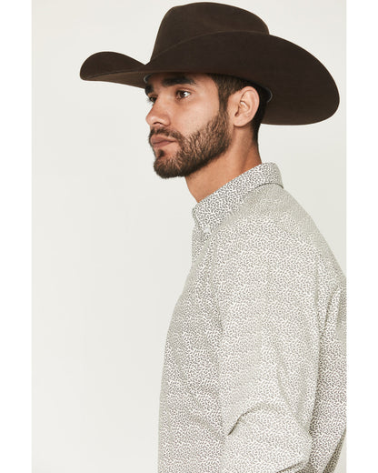 Men's Rhett Micro Paisley Print Long Sleeve Button-Down Str