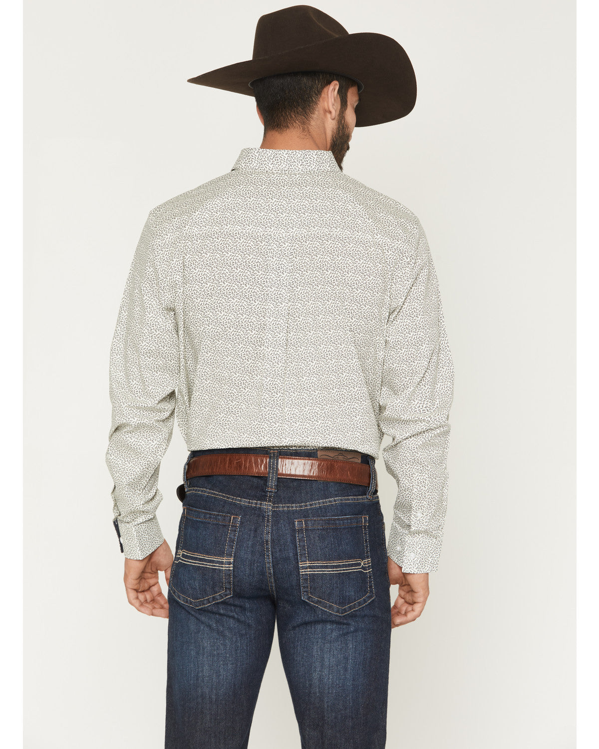 Men's Rhett Micro Paisley Print Long Sleeve Button-Down Str