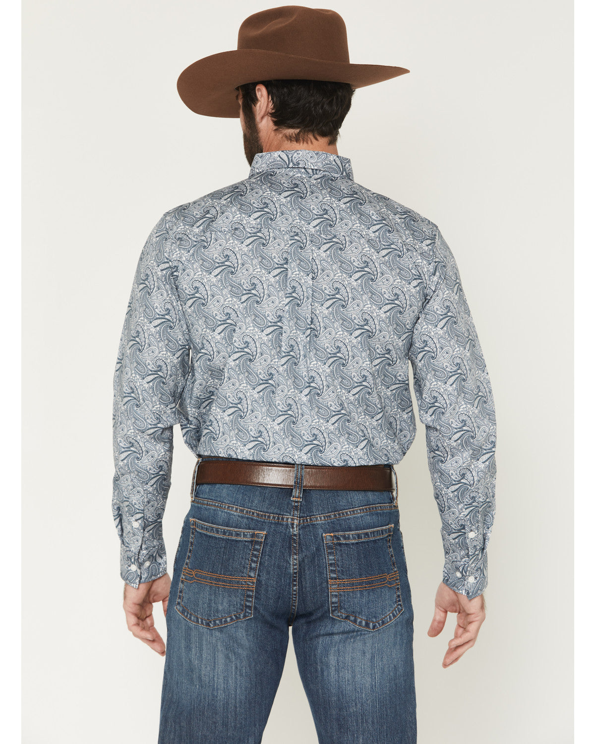 Men's Zeke Paisley Print Long Sleeve Button-Down Stretch We