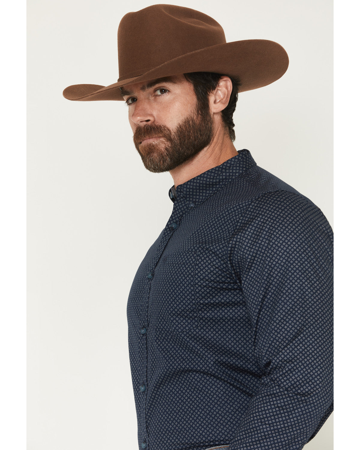 Men's Tripp Micro Geo Print Long Sleeve Button-Down Stretch