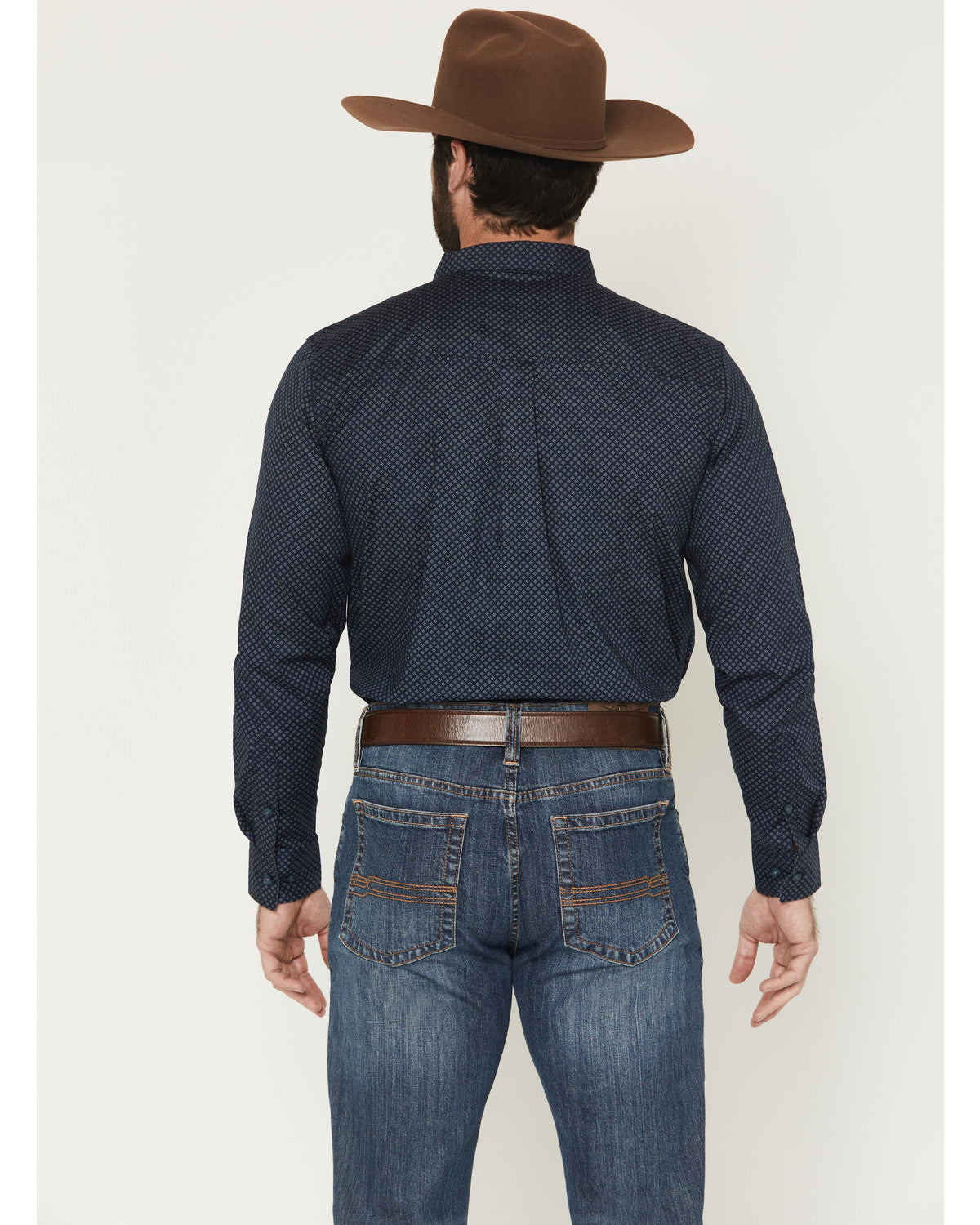 Men's Tripp Micro Geo Print Long Sleeve Button-Down Stretch