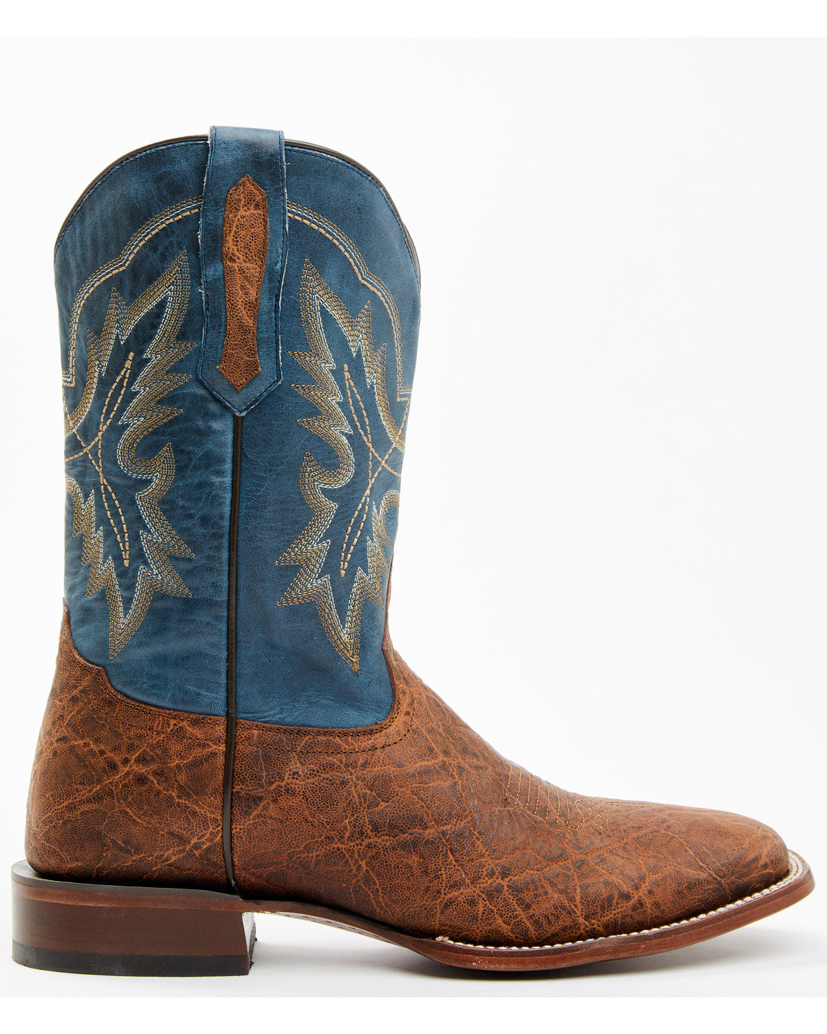 Men's Elephant Print Western Boots - Broad Square Toe