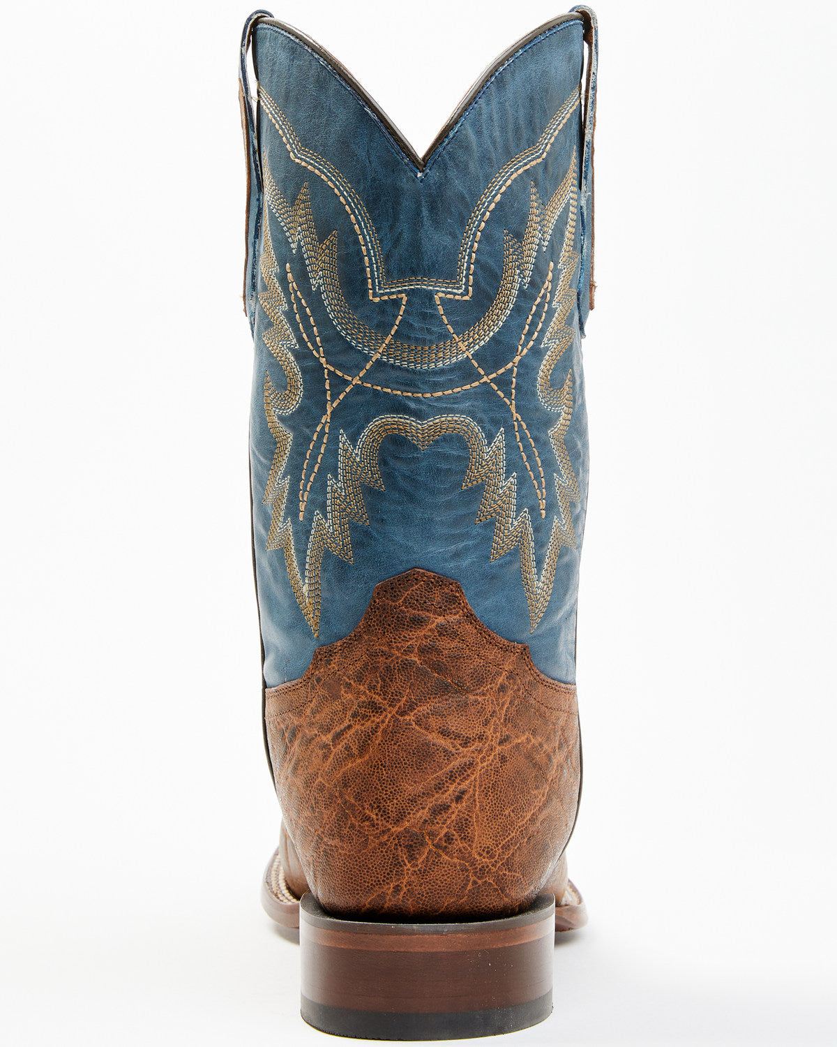 Men's Elephant Print Western Boots - Broad Square Toe