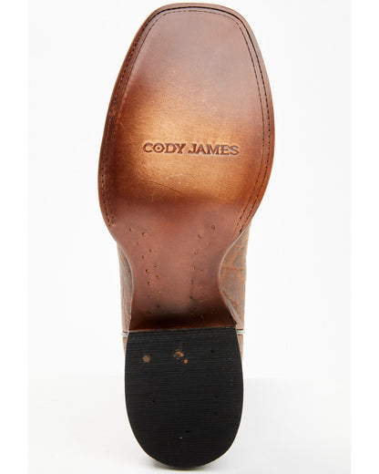 Men's Elephant Print Western Boots - Broad Square Toe