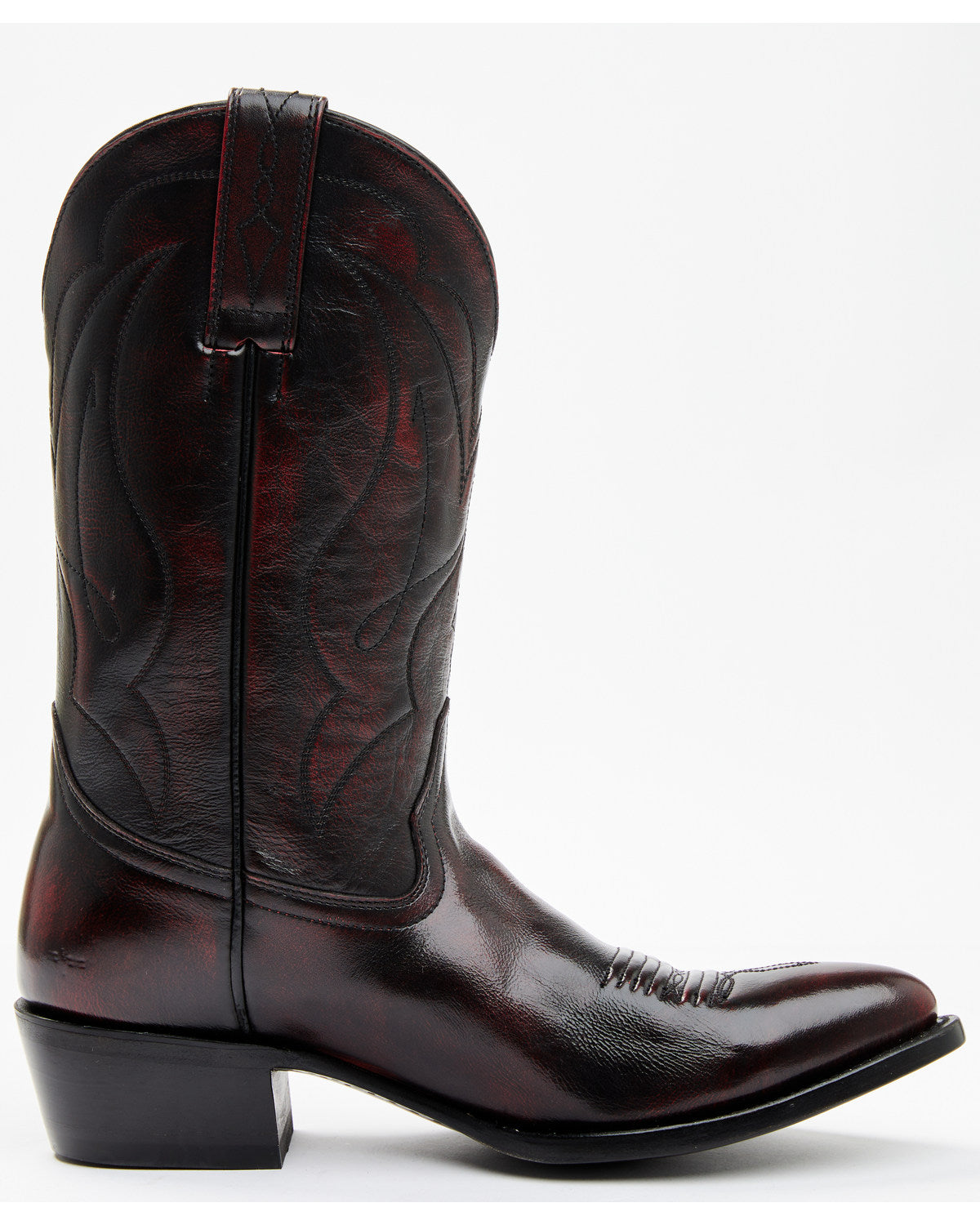 Men's Black Cherry Western Boots - Round Toe