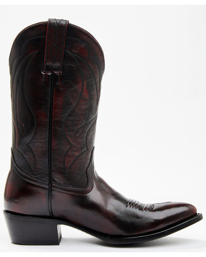 Men's Black Cherry Western Boots - Round Toe